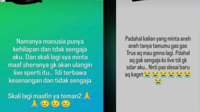 Klarifikasi waria yang lakukan live mesum di Instagram (Instagram/@tarakanku)