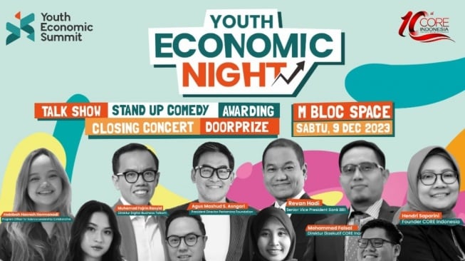 Buka Rangkaian Youth Economic Summit, CORE Indonesia Gelar Youth Economic Night 2023