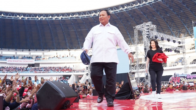 Hadir di Acara PSI, Prabowo Subianto Ajak Anak Muda untuk Berani Terjun ke Dunia Politik