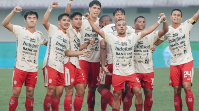 Para Pemain Bali United Usai Mencetal Gol ke Gawang Dewa United di pekan ke-22 BRI Liga 1. (baliutd.com)