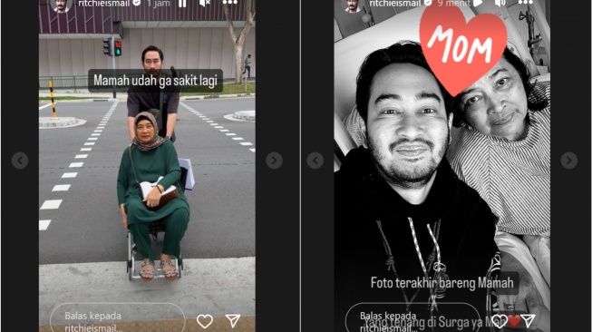 Kenangan terakhir Jeje Govinda bersama mendiang ibunya (Instagram/@ritchieismail)