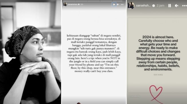 Kolase unggahan Sarah Sechan di Instagram (Instagram/ @sarsechshoku)