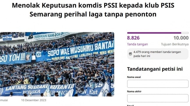 Panser Biru Buat Petisi, Tolak Sanksi Komdis PSSI Terhadap PSIS Semarang