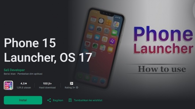 Phone 15 Launcher. [Google Play Store]