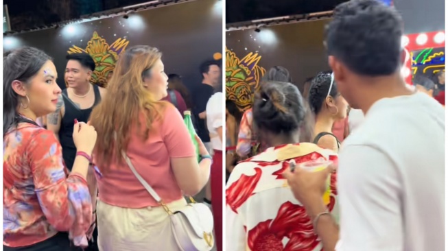 Asnawi Mangkualam dan Steffi Zamora papasan dengan Fuji (TikTok/@geg_darrat)
