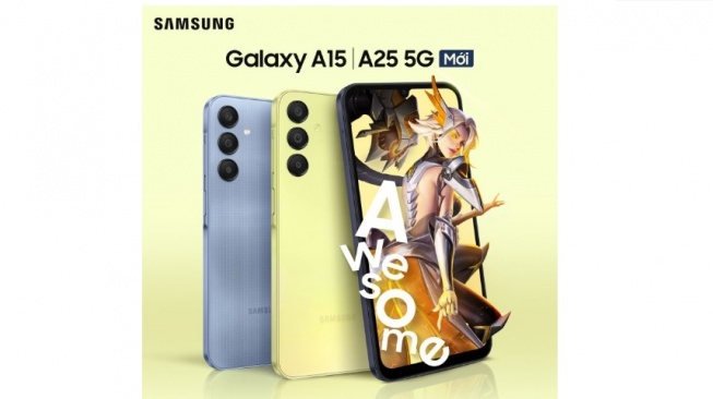 Samsung Galaxy A15 5G, Galaxy A15 4G, Galaxy A25 5G. [Samsung] 