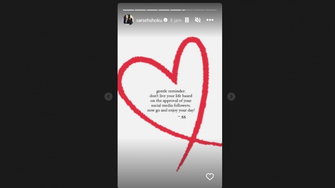 Sarah Sechan unggah kutipan bijak (Instagram/@sarsehshoku)