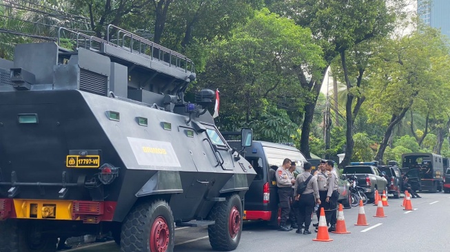 Jelang Debat Perdana Capres-Cawapres, Polres Jakarta Pusat Kerahkan Kendaraan Taktis Antisipasi Teror