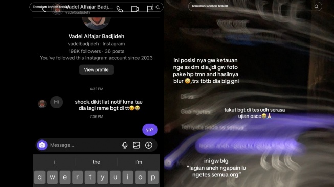 Chat Vadel dengan wanita lain (tiktok)