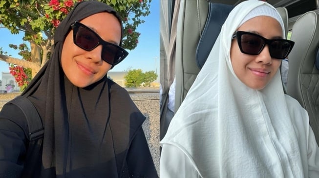 Banyak yang Mengira Bukan Seorang Muslim, Intip 9 Potret Shenina Cinnamon Kenakan Jilbab saat Umrah