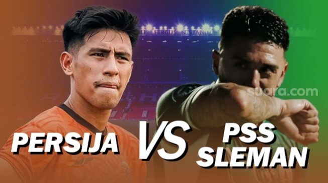 Grafis prediksi pertandingan antara Persija Jakarta vs PSS Sleman dalam laga pekan ke-23 BRI Liga 1 2023/2024 di Stadion patriot Candrabhaga, Bekasi, Sabtu (15/12/2023). (Dok. Suara.com)