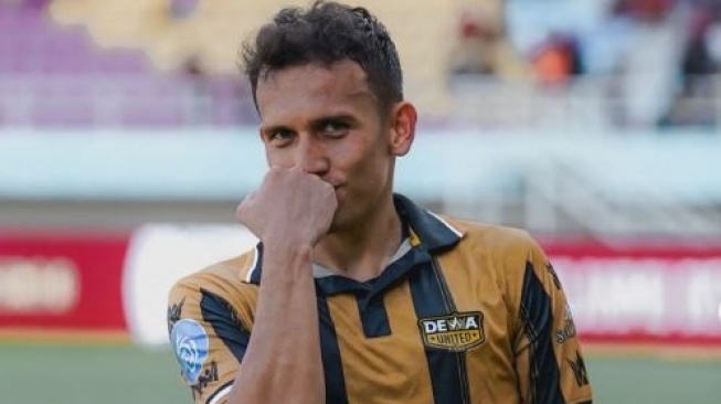 Selebrasi Egy Maulana Vikri. (Dok. Dewa United)