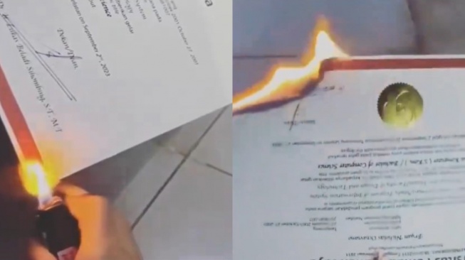 Sanksi dan Hukuman Membakar Ijazah Orang Lain, Apakah Cewek yang Viral Rusak Ijazah Pacar Bisa Dipenjara?