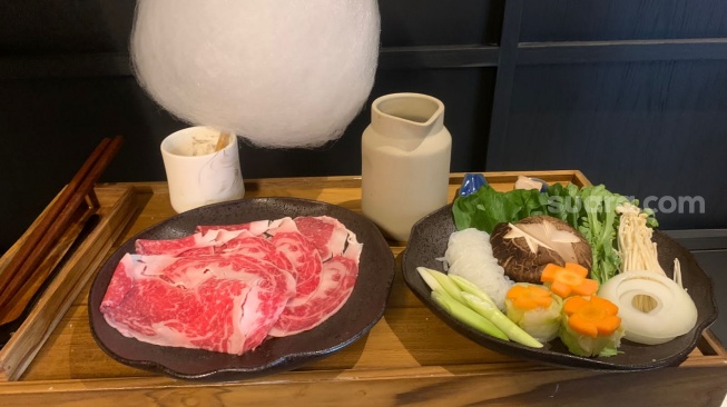 Sukiyaki ala Kansai. (Suara.com/Dini Afrianti)