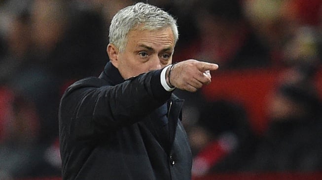 Jose Mourinho saat masih jadi pelatih Manchester United. [Oli SCARFF / AFP]