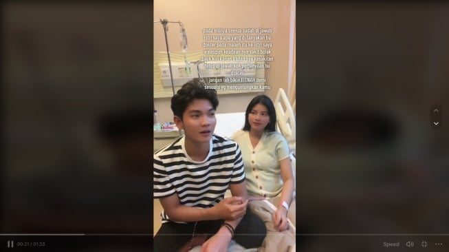 Tangkapan layar klarifikasi Tri Suaka dan Nabila Maharani soal dugaan keluhan dokter IGD. (TikTok/@xdjtrisuakareal)