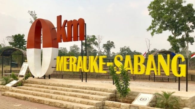 Titik Nol Kilometer Merauke. (Dok. ANTARA)