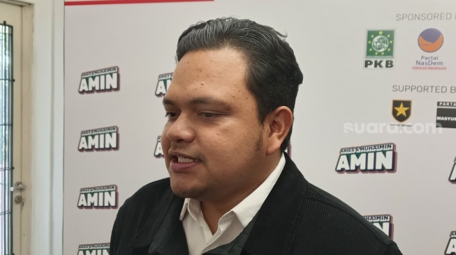 Juru Bicara Timnas Anies Baswedan dan Muhaimin Iskandar (AMIN), Billy David. (Suara.com/Rakha)