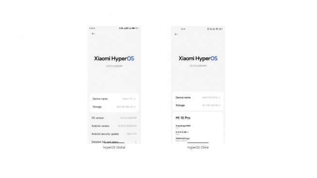 Perbedaan HyperOS global dan China. [xiaomiui]