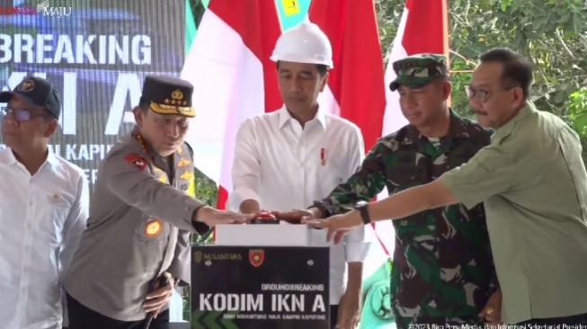 Resmi Memulai Pembangunan Kodim IKN, Pesan Jokowi: Jangan Banyak Tebang Pohon