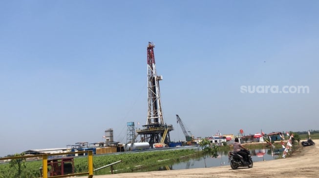 PT Pertamina baru saja membeli lahan persawahan seluas 5 hektar di Kampung Gubug, Desa Sukawijaya, Kecamatan Tambelang, Kabupaten Bekasi. Lahan persawahan itu disebut-sebut memiliki sumber cadangan minyak dan gas bumi. [Suara.com/Mae Harsa]