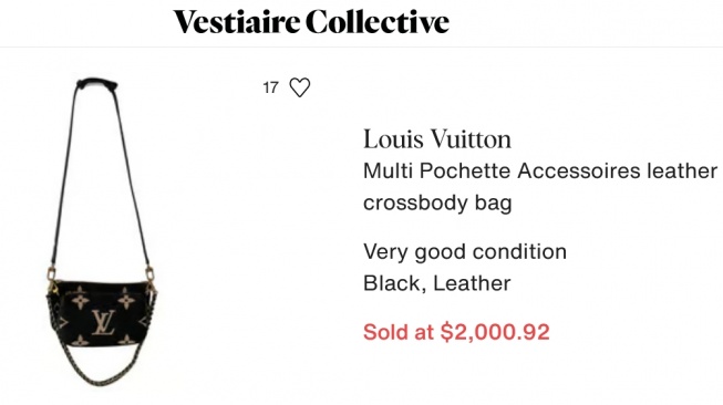 Tas mewah Louis Vuitton milik BCL yang harganya Rp 31 juta. (Tangkapan Layar/Suara.com)