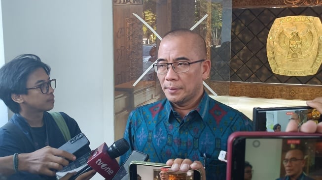 Ketua Komisi Pemilihan Umum (KPU) Hasyim Asy’ari. [Suara.com/Dea]