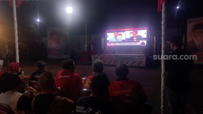 Nobar Debat Cawapres, Kader PDIP di Jateng Soraki Gibran Rakabuming: Samsul, Asam Sulfat