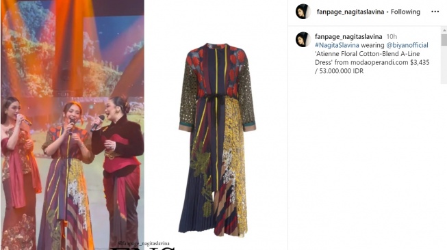 Nagita Slavin pakai baju harga Rp53 juta (Instagram/fanpage_nagitaslavina)