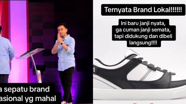 Sepatu Gibran Rakabuming di Debat Cawapres dari Brand Lokal (TikTok)