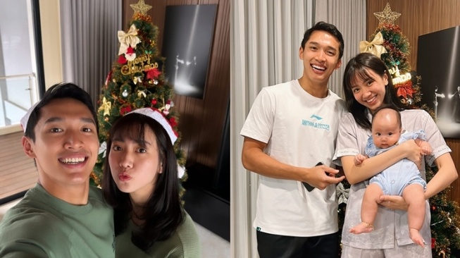 Pasangan artis rayakan Natal perdana sebagai suami istri (Instagram/@shanju)