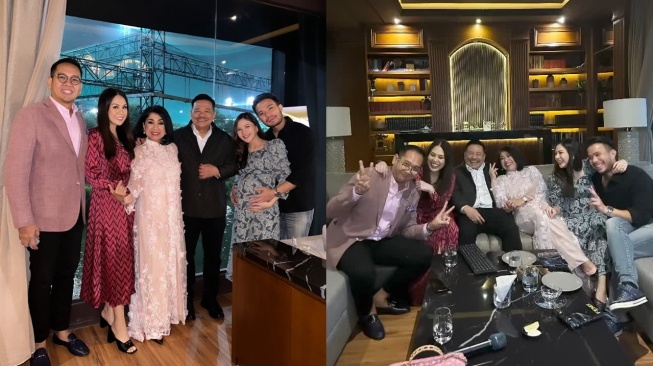 Pasangan artis rayakan Natal perdana sebagai suami istri (Instagram/@pettyhasibuan)