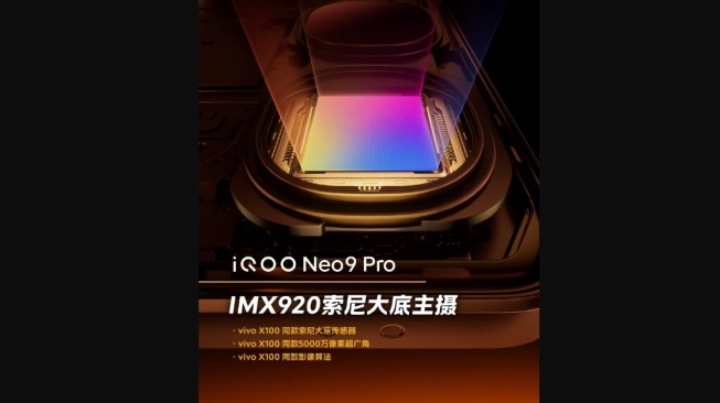 Bocoran iQOO Neo9 Pro. [Gizmochina]