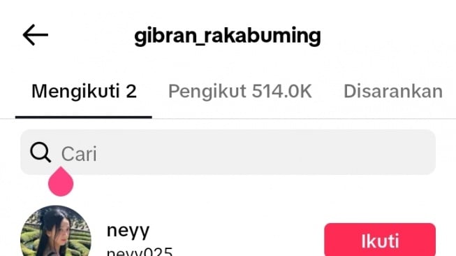 Perempuan yang diikuti Gibran (TikTok)