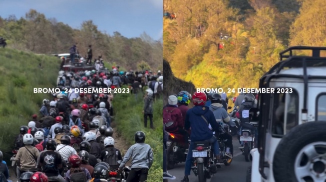 Penampakan Macet di Bromo saat Libur Nataru, Wisatawan Membeludak