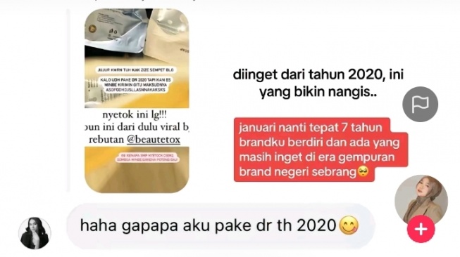 Unggahan penjual skincare (TikTok)