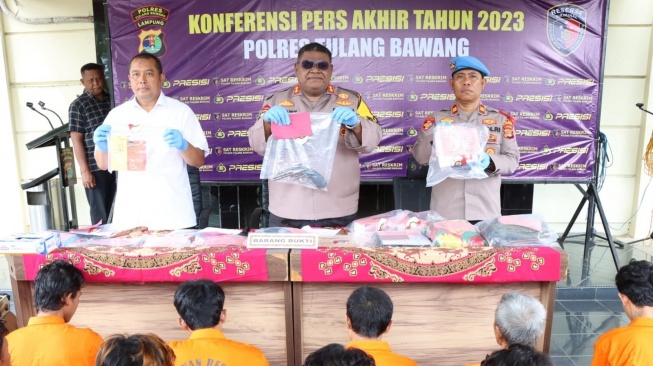 210 Tersangka Ditangkap Aparat Polres Tulang Bawang Selama 2023