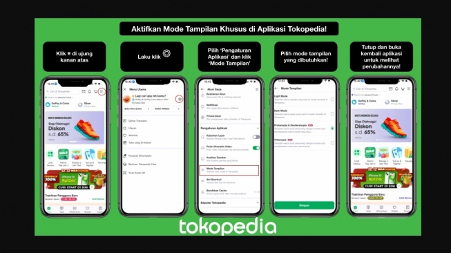 Tampilan khusus Tokopedia. [GoTo]