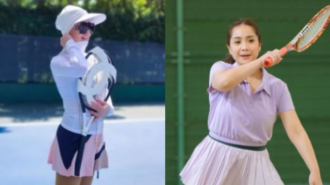 Perbandingan Harga Raket Tenis Syahrini dan Nagita Slavina, Istri Sultan Andara Kebanting?