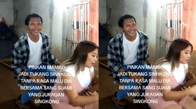 Potret Pinkan Mambo Jualan Singkong (tiktok/@aryyankhanone)