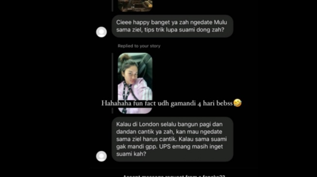 Azizah Salsha dituding lupa suami dan selingkuh (TikTok @nameid5)