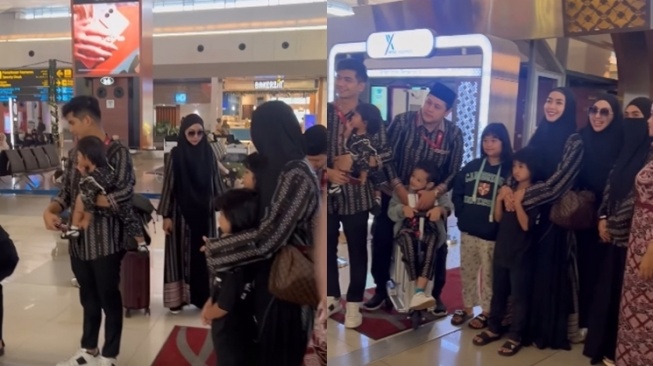 Potret Ria Ricis dan Teuku Ryan berangkat umrah (Instagram/persada_indonesia)