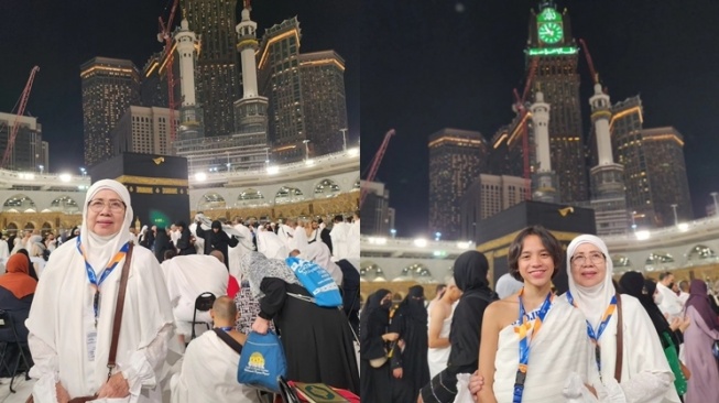 Potret Umrah BCL bareng Tiko Aryawardhana (Instagram/@emmymuchlis)