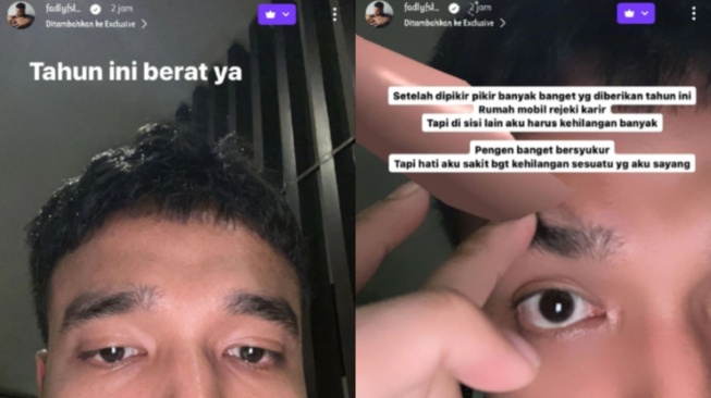 Ungkapan hati Fadly Faisal di momen pergantian tahun. (TikTok/ cupcake18__)