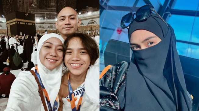 Beda Sikap BCL dan Ria Ricis Umrah Bareng Suami, Tampak Mesra vs Jaga Jarak