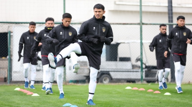 Sesi Latihan Timnas Indonesia di Turki. (pssi.org)