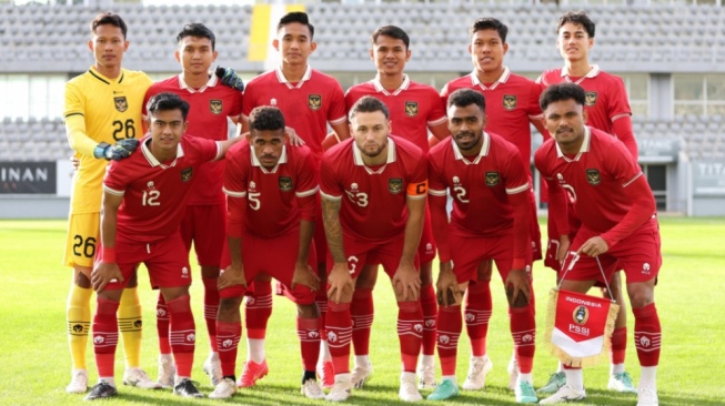 Skuad Timnas Indonesia pada laga uji coba melawan Libya, 2 Januari 2024 (pssi.org)