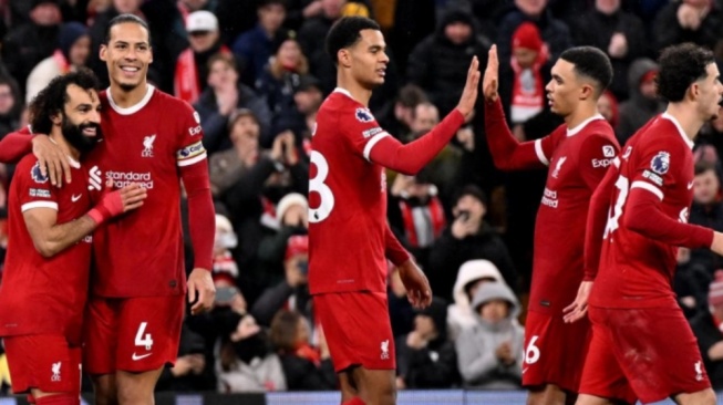 Wajah gembita pemain Liverpool setelah kalahkan Newcastke 4-2 di Anfield (liverpoolfc.com)