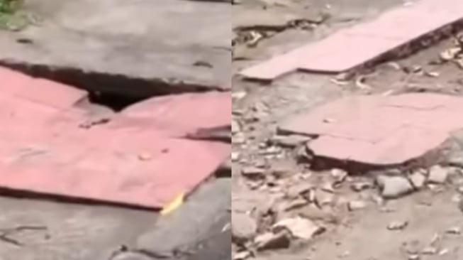 Viral Video Kondisi Trotoar Jalan Raya Kuta Memprihatinkan