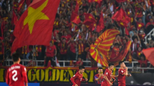 Pemain Timnas Vietnam. [Nhac NGUYEN / AFP]